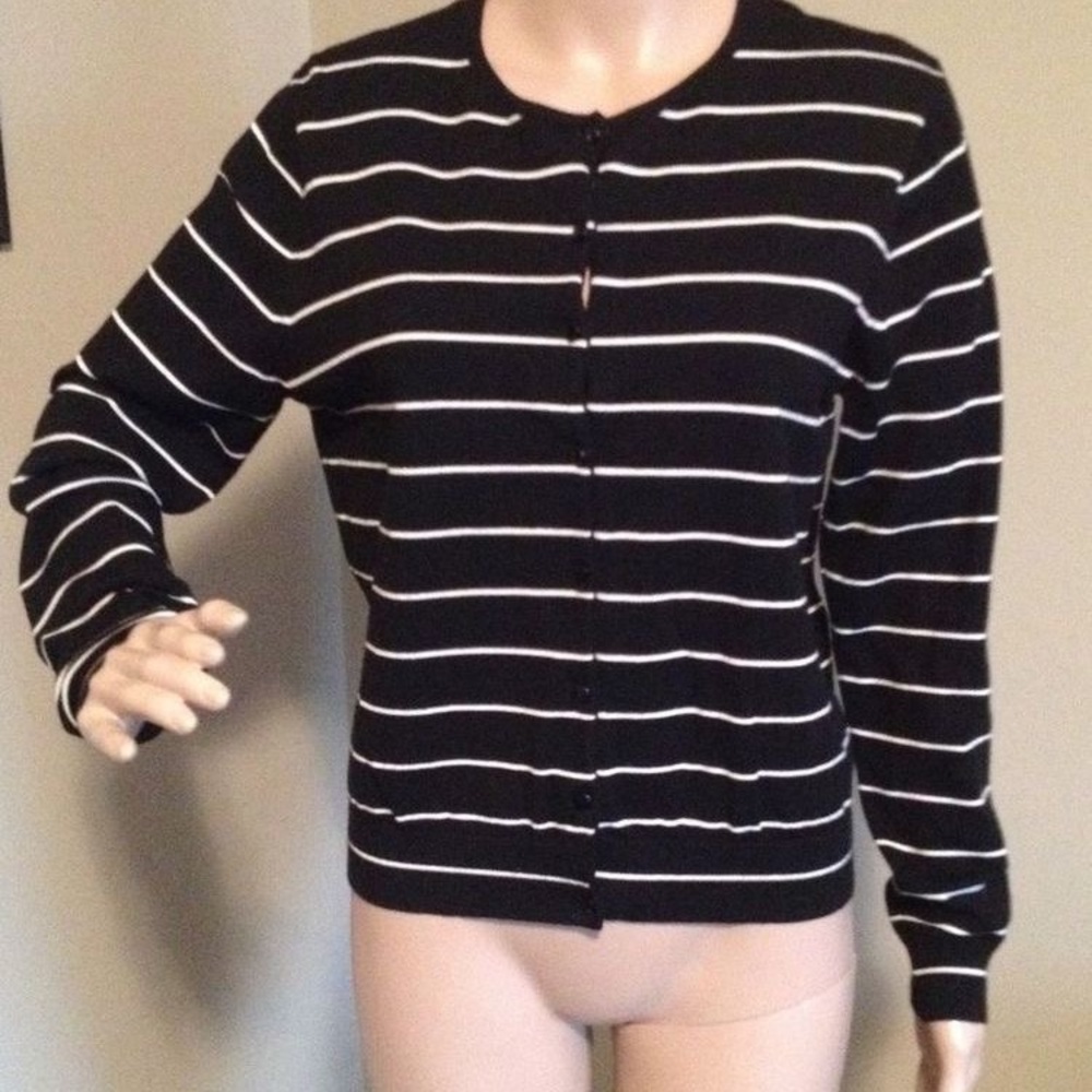 Macy’s August Silk Stripped Cardigan